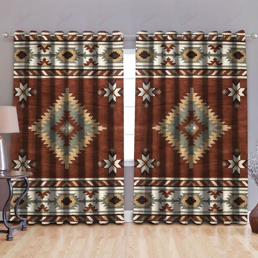 Native American Pattern 3D All Over Printed Window Curtains