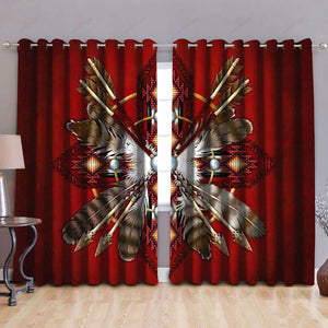 Native American Pattern 3D All Over Printed Window Curtains