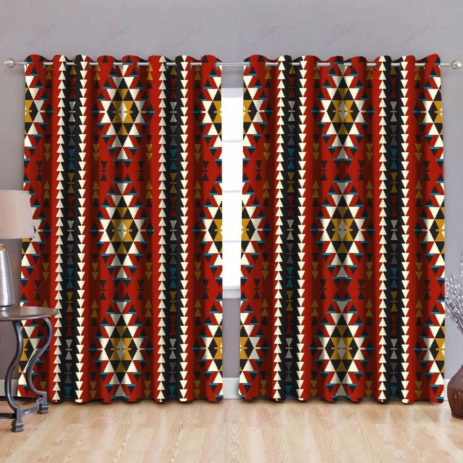 Native American Pattern 3D All Over Printed Window Curtains