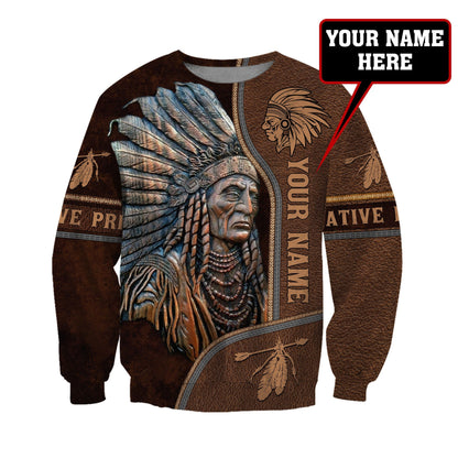Customize Name Native American 3D All Over Printed Unisex Shirt