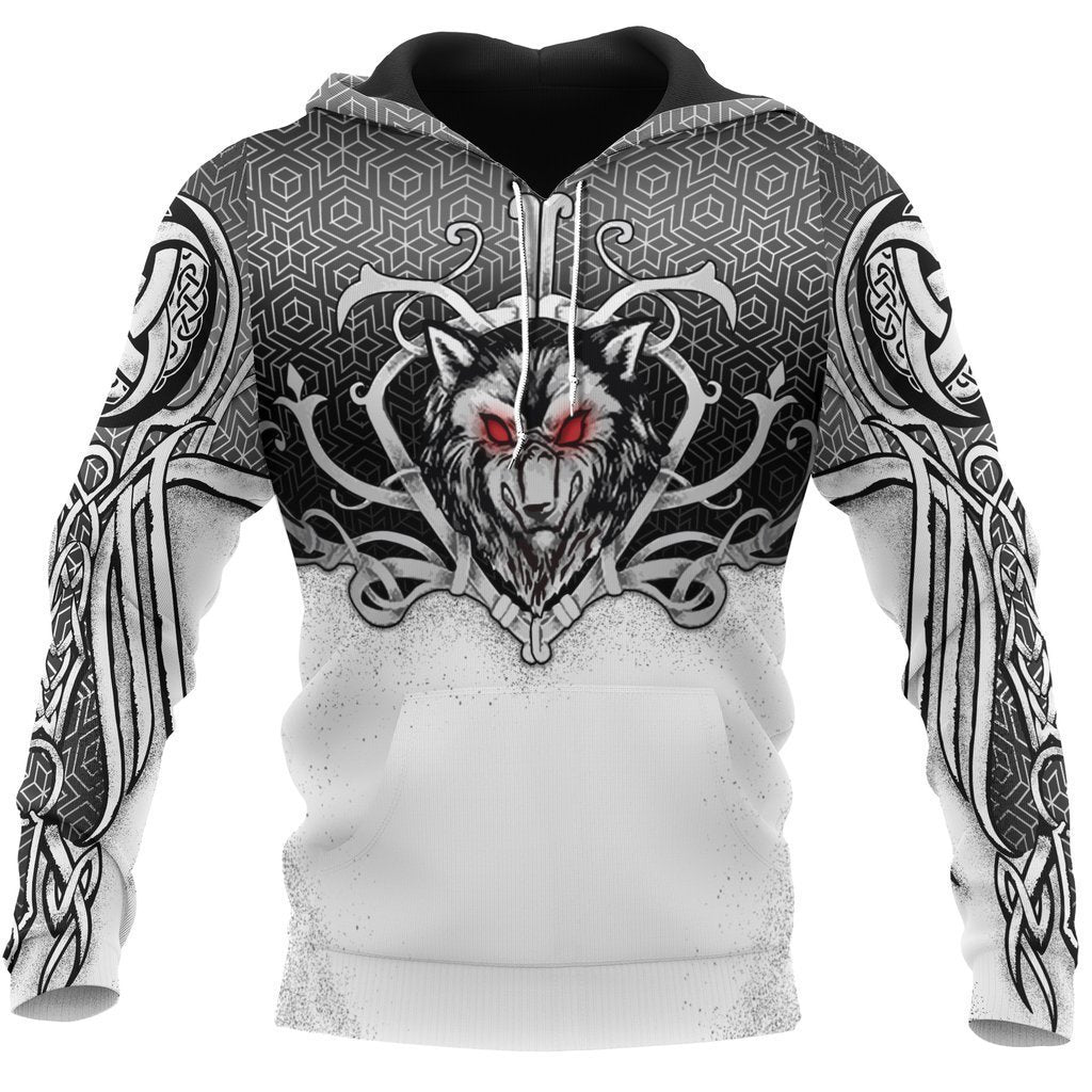 Viking Hoodie - Wolf And Guard-Apparel-HP Arts-Hoodie-S-Vibe Cosy™