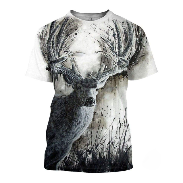 DEER 3D ALL OVER PRINTED SHIRTS FOR MEN & WOMEN DR1-Apparel-NNK-T-Shirt-S-Vibe Cosy™