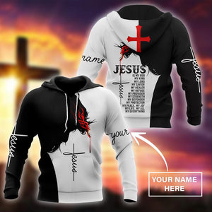 Premium Christian Jesus Catholic Customize Name 3D Printed Unisex Shirts