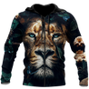 Nature Lion Over Printed Hoodie