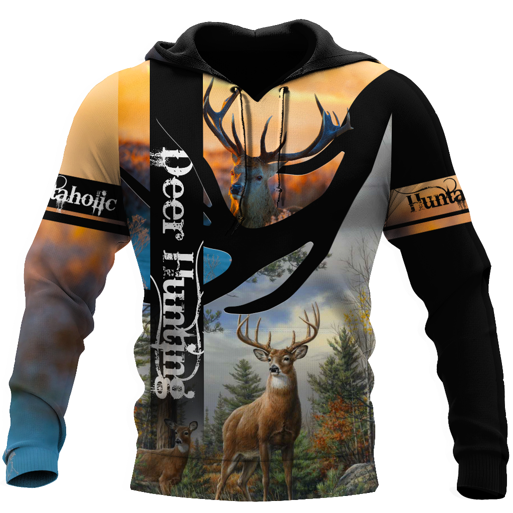 Love Deer Hunting 3D All Over Printed Shirts For Men And Woman