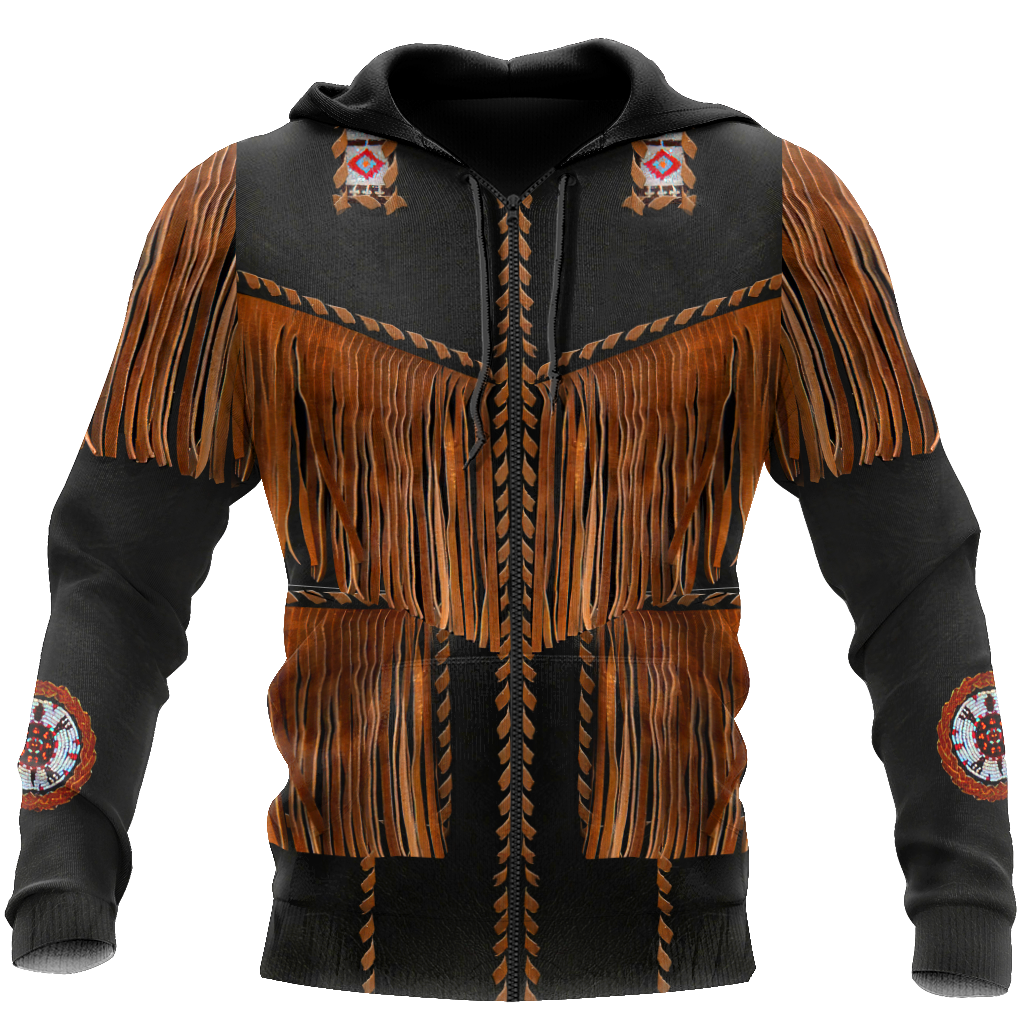 Native Cowboy Jacket No2 Cosplay 3D Over Printed Unisex Deluxe Hoodie ML