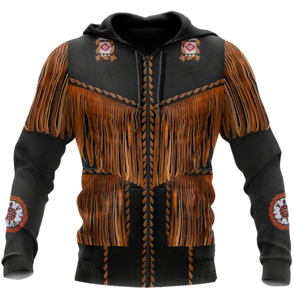 Native Cowboy Jacket No2 Cosplay 3D Over Printed Unisex Deluxe Hoodie ML