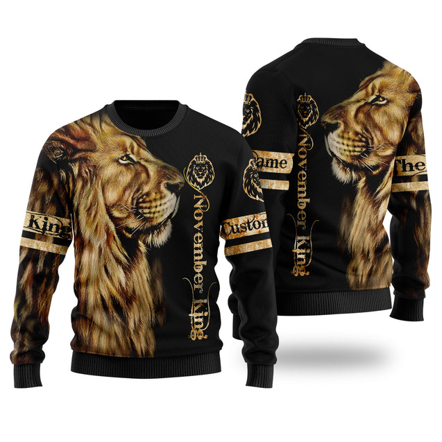 Custom Name November King 3D All Over Printed Unisex Shirts