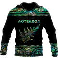 Aoteatoa New Zealand Maori Silver Fern - Paua Shell 3d all over printed shirt and short for man and women-Apparel-PL8386-Hoodie-S-Vibe Cosy™