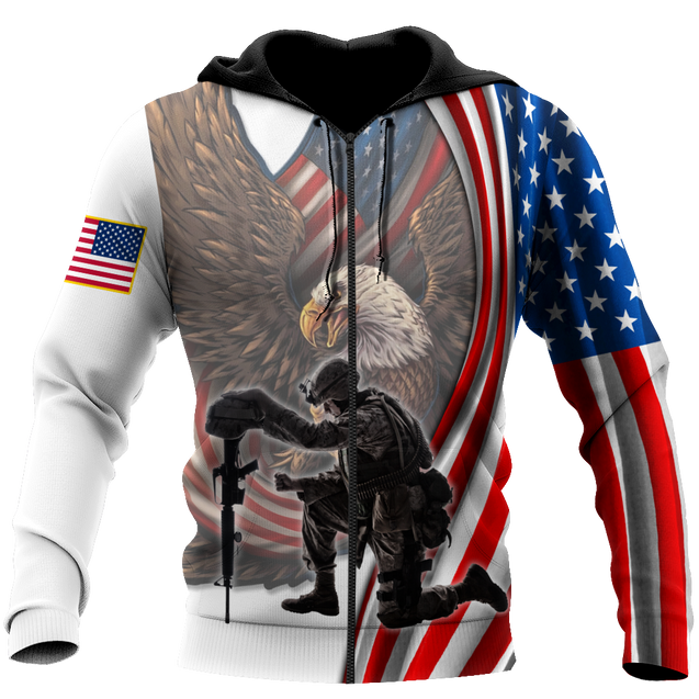 Stand For The Flag Knee For The Fallen 3D All Over Printed Shirts For Men and Women