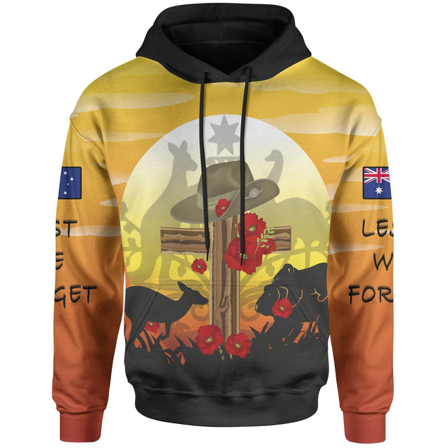 Australia Hoodie - Anzac Day Hoodie Dawn Service NNKANZ2-Apparel-PL8386-Hoodie-S-Vibe Cosy™