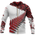 New Zealand Maori Fern Red Edition Zip Hoodie NVD-Apparel-Dung Van-Zipped Hoodie-S-Vibe Cosy™
