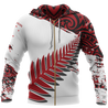 New Zealand Maori Fern Red Edition Zip Hoodie NVD-Apparel-Dung Van-Zipped Hoodie-S-Vibe Cosy™