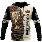 October Black King Lion  3D All Over Printed Unisex Shirts