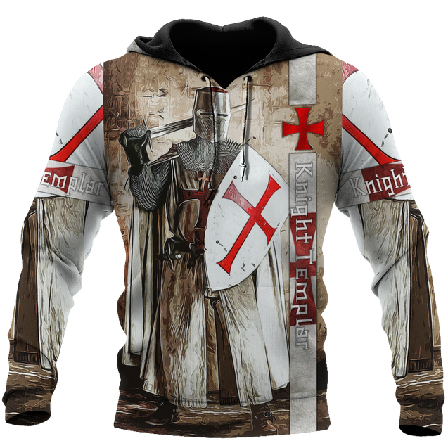 Premium Knight Templar Shield And Sword All Over Printed Shirts For Men And Women MEI