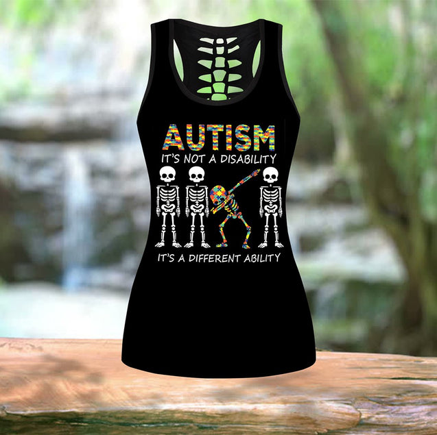 Autism it's a different ability legging + hollow tank combo HAC230403-Apparel-HG-No legging-S-Vibe Cosy™