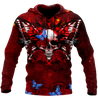 Butterfly love Skull red 3D all over printed for man and women QB05312002-Apparel-PL8386-Hoodie-S-Vibe Cosy™