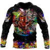 Love Skull animal full color 3D all over printed for man and women QB06092003-Apparel-PL8386-Zipped Hoodie-S-Vibe Cosy™