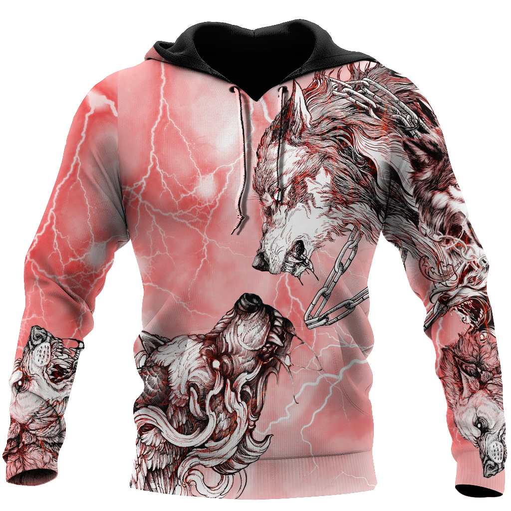 Tattoo Red Wolf 3D All Over Printed Hoodie For Men and Women DAST24102000