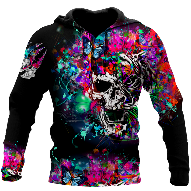 Love Skull animal full color 3D all over printed for man and women QB06092002-Apparel-PL8386-Hoodie-S-Vibe Cosy™