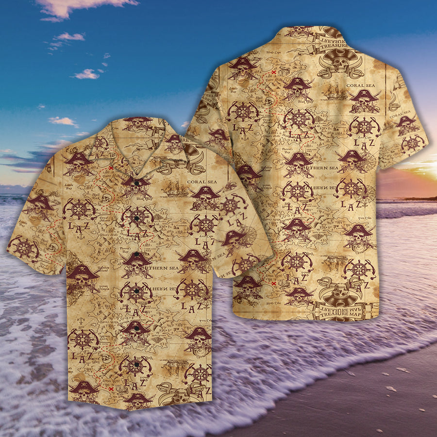 Hawaii Caribbean Map Sleeves Shirt