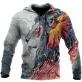 Native Lion Over Printed Hoodie