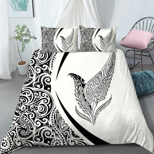 New Zealand Silver Fern Maori Bedding Set TA062204-Quilt-TA-Twin-Vibe Cosy™