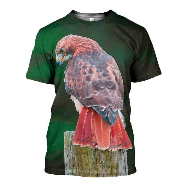 3D All Over Printed Red tail hawk Clothes-Apparel-Phaethon-T-Shirt-S-Vibe Cosy™