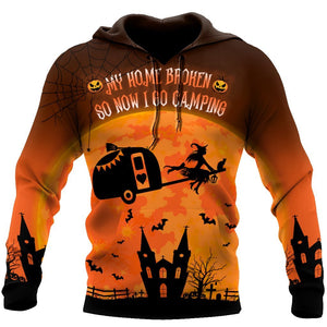 All Over Printed Halloween Witch Go Camping Hoodie For Women DA29082020-MEI