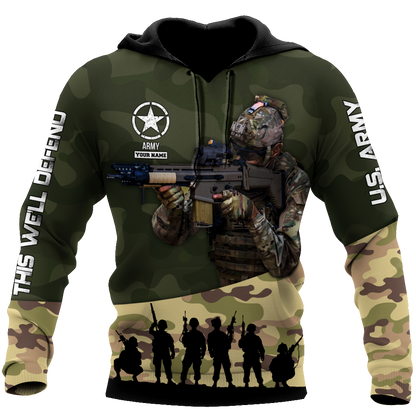 US Army US Army Veteran 3D All Over Printed Shirts For Men and Women