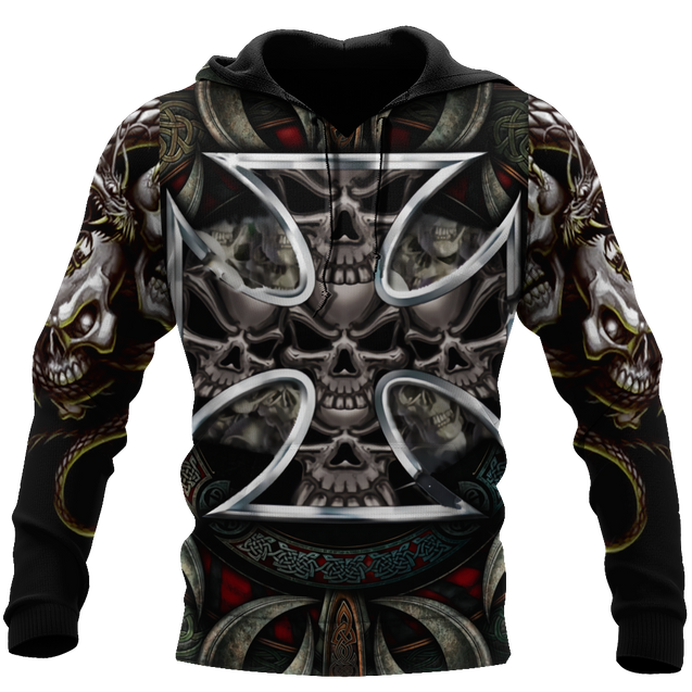 Premium All Over Printed Skull Cross Shirts MEI