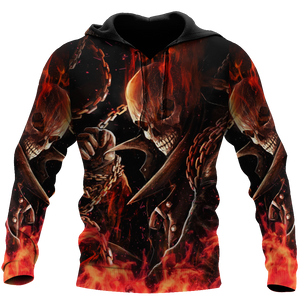 Premium All Over Printed Fire Skull Shirts MEI