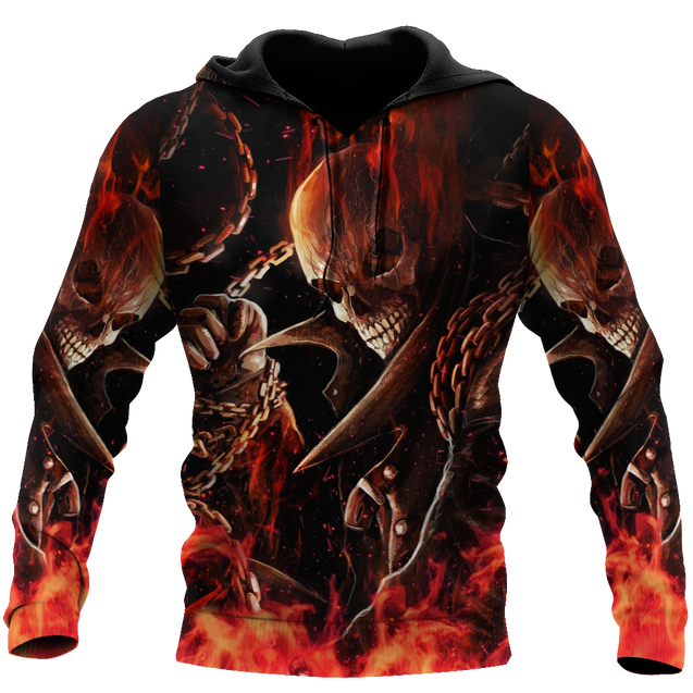 Premium All Over Printed Fire Skull Shirts MEI