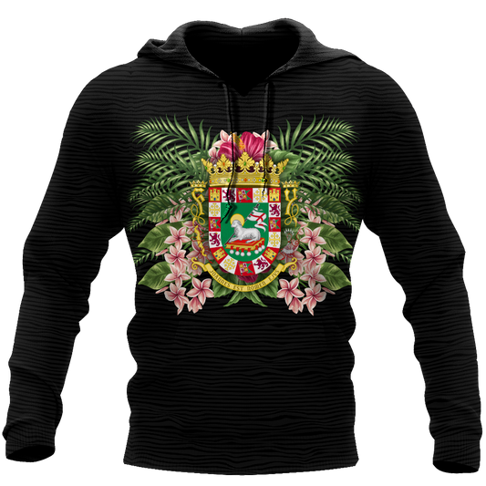 Puerto Rico Coat of Arms 3D All Over Print Shirts And Short TH20061603S-Apparel-TQH-Hoodie-S-Vibe Cosy™