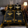 King And Queen Bee Poker Bedding Set MEI