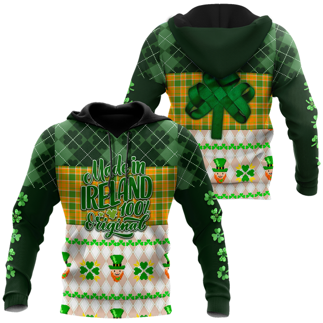 Irish St.Patrick day 3d hoodie shirt for men and women TNA10302003PT