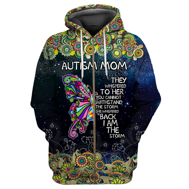 Autism Mom-Butterfly 3D All Over Print Shirts DQB08142002