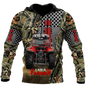 All Over Printed Farmer Tractor Hoodie MEI