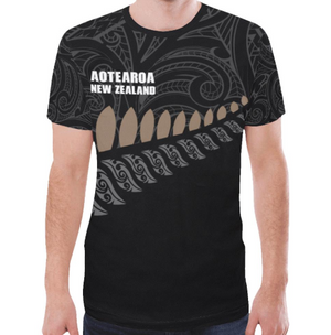 Aotearoa New Zealand Unisex T-shirt A0-Apparel-Khanh Arts-T-Shirt-S-Vibe Cosy™