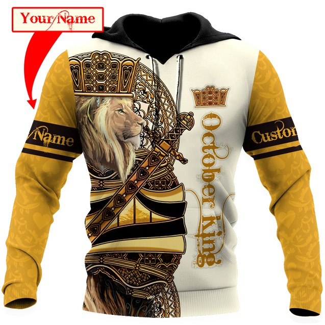 Custom Name October King 3D All Over Printed Unisex Shirts