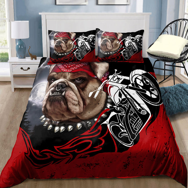 Bulldog Motorbike Bedding Set HHT30072001-LAM-LAM-US Twin-Vibe Cosy™