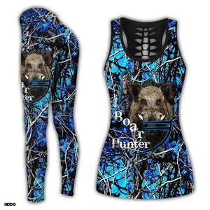 Boar Hunting Blue Camo Combo Tank Top + Legging TA043002-Apparel-TA-S-S-Vibe Cosy™