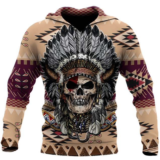 Love Skull native 3D all over printed for man and women QB06062004-Apparel-PL8386-Hoodie-S-Vibe Cosy™