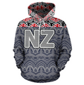 New Zealand Maori Sillver Fern Over - Hoodie - BN09-Apparel-Khanh Arts-Hoodie-S-Vibe Cosy™