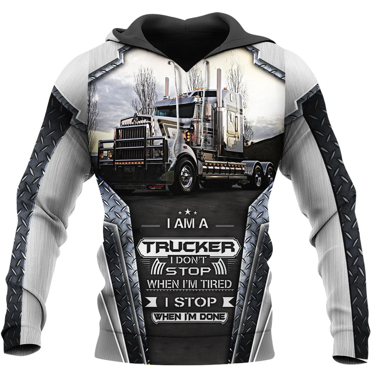 I am Trucker Hoodie T Shirt Sweatshirt for Men & Women NM-Apparel-NM-Hoodie-S-Vibe Cosy™