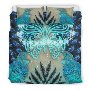 New zealand tui hineraukatauri bedding set blue-Bedding-PL8386-Twin-Vibe Cosy™