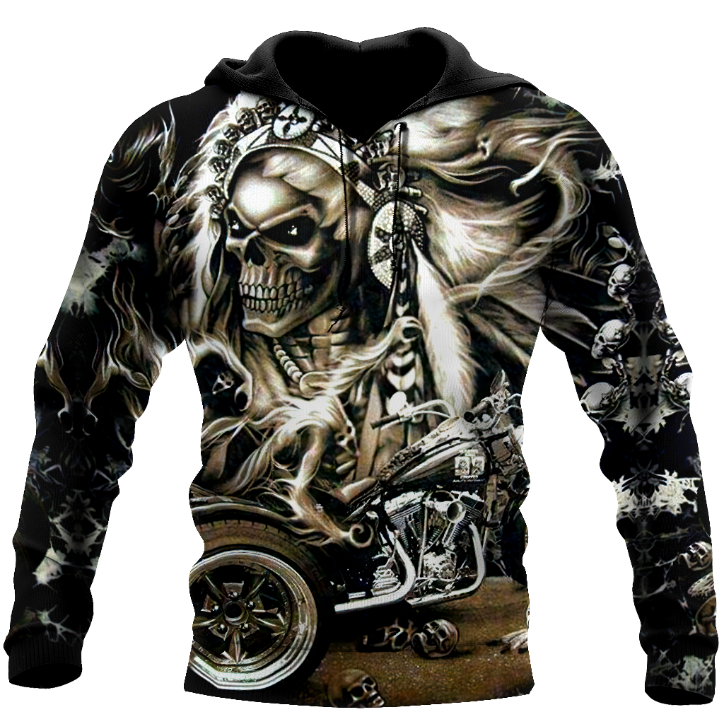 Skull Motorbike Hoodie 3D All Over Printed Shirts For Men HHT21072006-Apparel-LAM-Hoodie-S-Vibe Cosy™