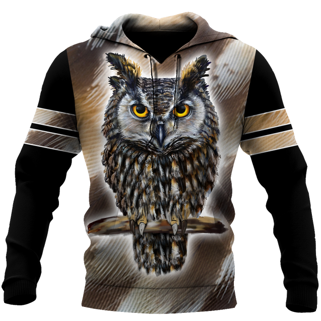 Owl 3d hoodie shirt for men and women QB05162001-Apparel-HG-Hoodie-S-Vibe Cosy™