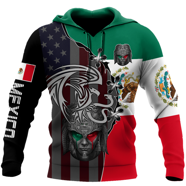 Mexican Aztec & Coat Of Arms 3D All Over Printed Hoodie Shirt Limited by SUN QB06232007