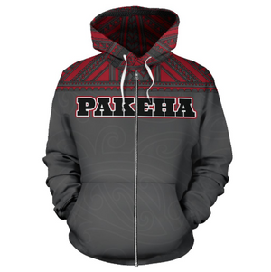 Pakeha All Over Zip-Up Hoodie - BN04-Apparel-Khanh Arts-Zipped Hoodie-S-Vibe Cosy™